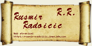 Rusmir Radoičić vizit kartica